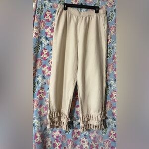 Crown & Ivy Linen Tiered Boho Hippie Pants Size 10